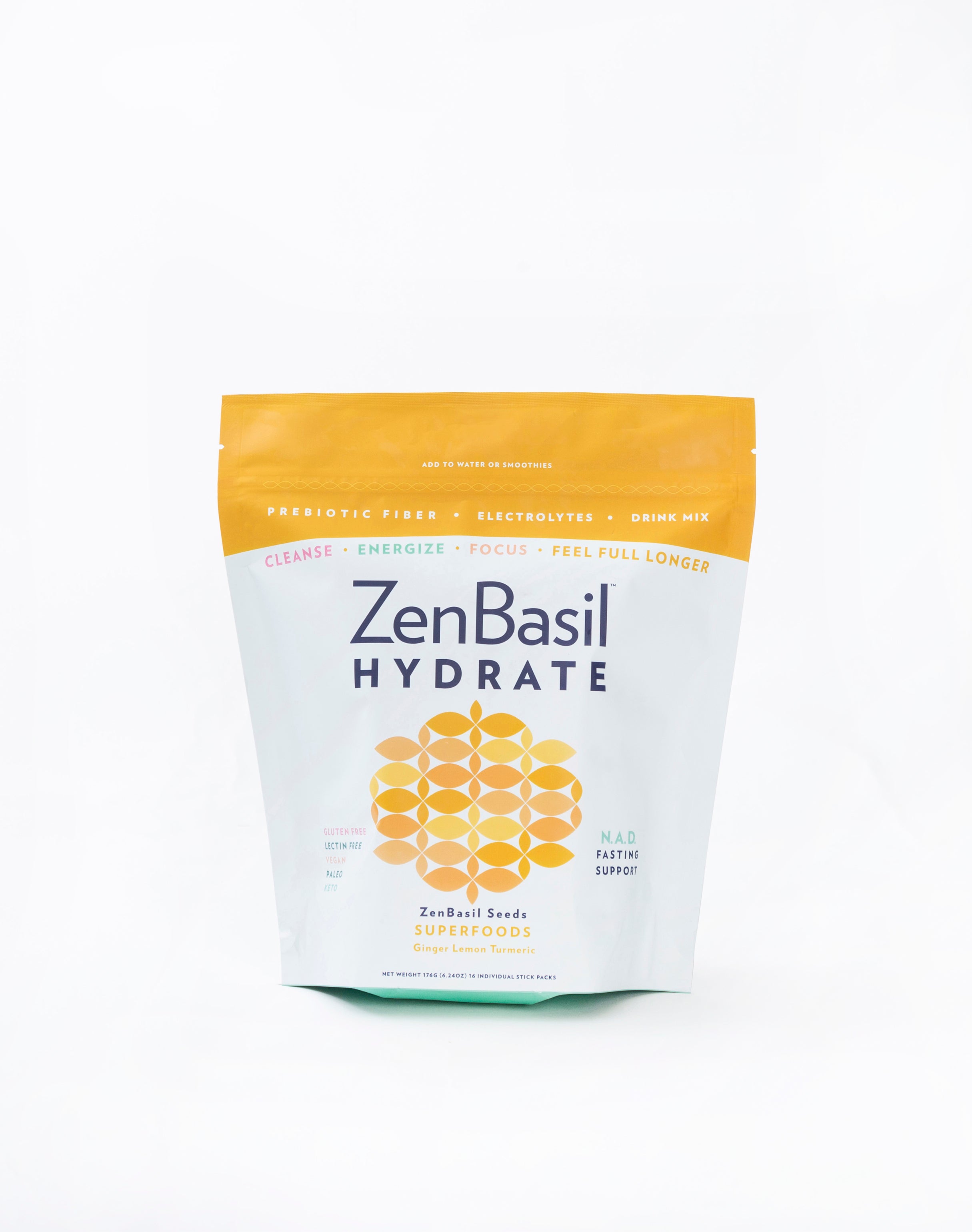 Zen Basil Hydrate Lemon Ginger Turmeric